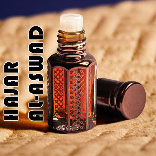 Hajar Al Aswad 12mL (0.40 fl oz) Attar Oil, Premium Quality Perfume Oil , Vegan, No-Alcohol